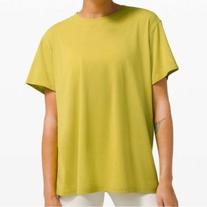 LULUEMON used yellow pear all yours t shirt